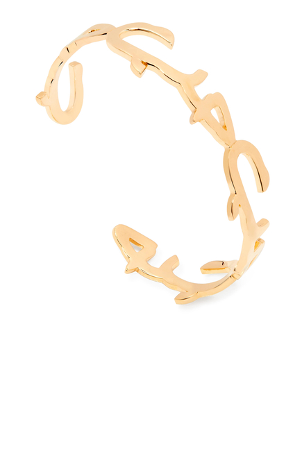 Hob/Love Cuff Bracelet, 18k Pink Gold & Diamonds